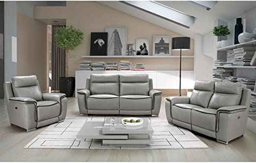 Divano 3+2+1&nbsp;Posti relax Elettrico in Pelle in promozione