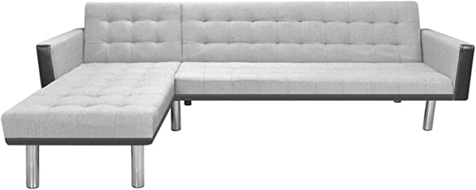 divano letto moderno sofà bianco e grigio
