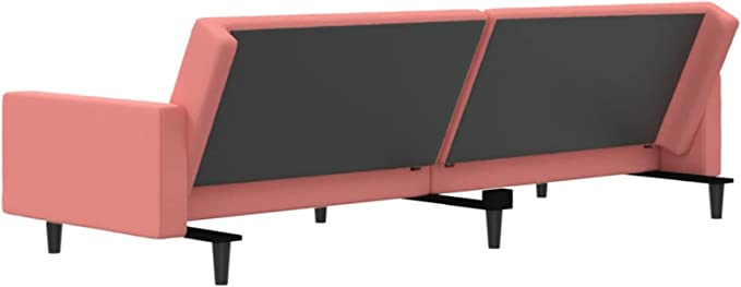 divano letto 2 posti rosa in tessuto economico